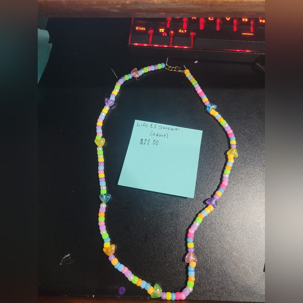 Handmade necklace life is sweet
